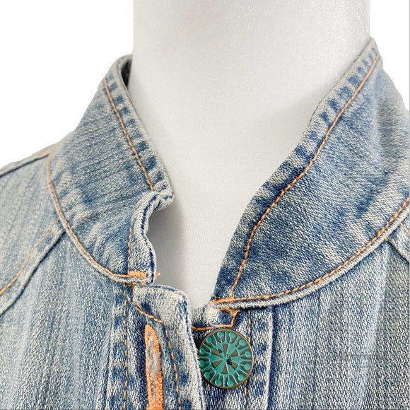 Dana Buchman Pufff Sleeve Denim Jean Jacket EUC - Picture 4 of 11